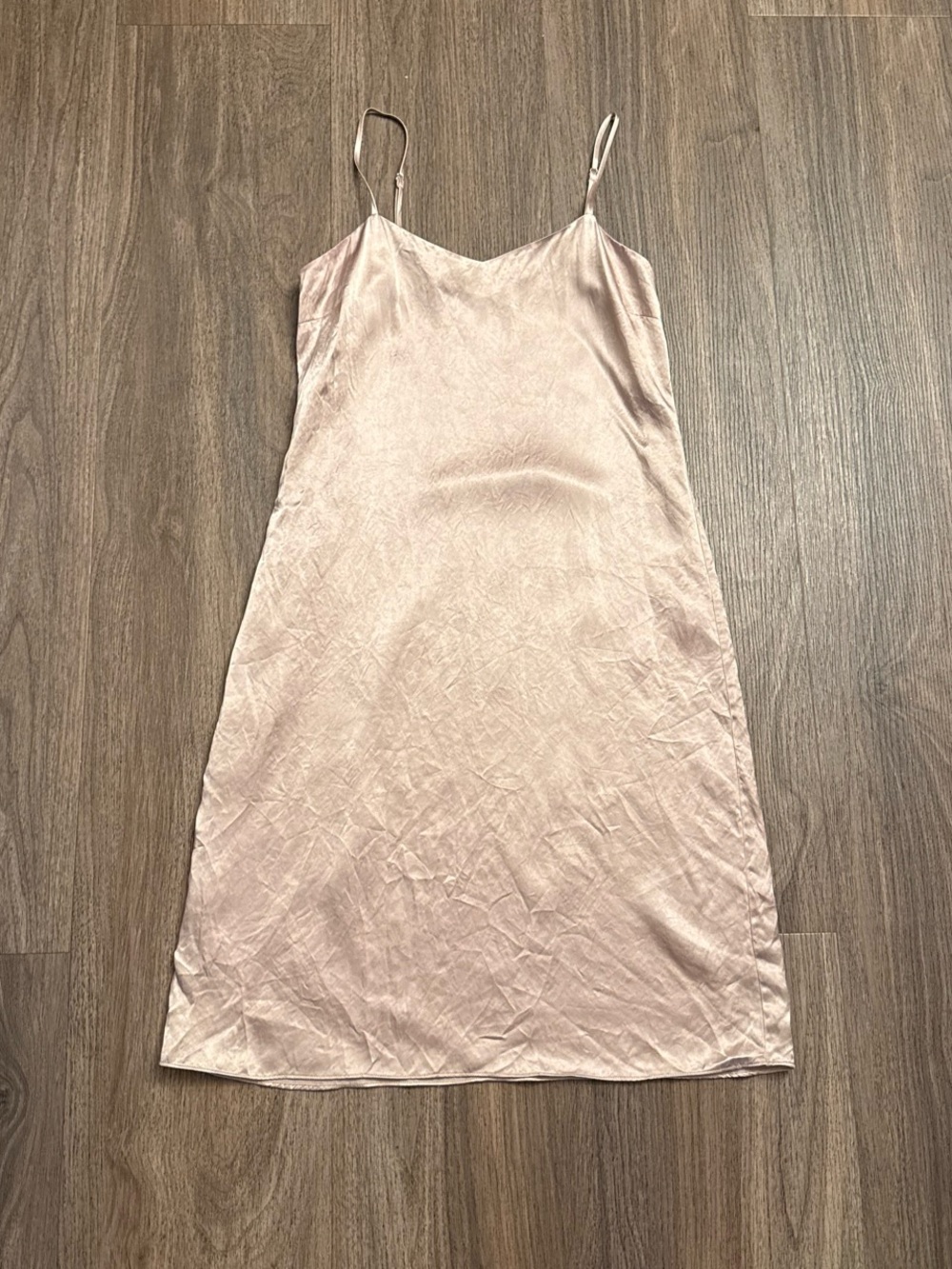 Jenni kayne champagne color satin mini slip dress. Small/ Medium